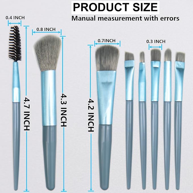 8 Pcs Exquisite Dusting Brush Kit, Soft Fibers Small Dust Brushes, Feather - Image 2