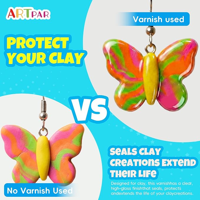 ARTPAR Air Dry Clay Glaze - 100ml Air Dry Clay Varnish - Image 3
