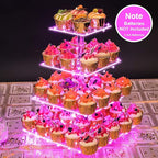 YestBuy Acrylic Cupcake Stand for 50 Cupcakes, 4 Tier Cupcakes Tower Stand - Image 2