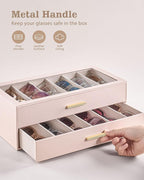 Lolalet Sunglasses Storage Box for Women, Eyewear Eye Glass Organizer - Image 4