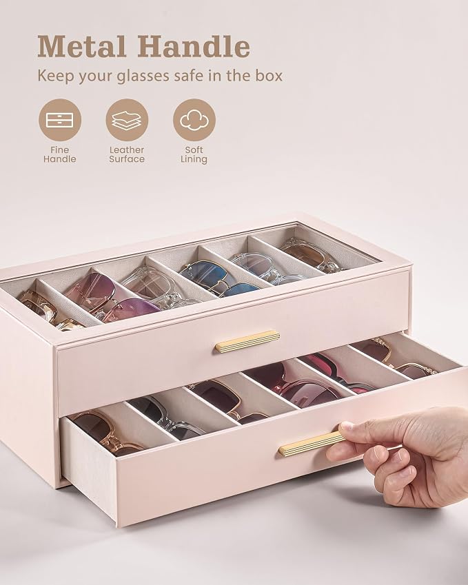 Lolalet Sunglasses Storage Box for Women, Eyewear Eye Glass Organizer - Image 4
