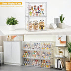 Acrylic Display Case for Collectibles 3 Tier, Small Clear Display Box 4pack | 2 - Image 2