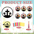 Eersida 32 Sets VBS Cross Suncatcher Craft Kit Christian Religious DIY Stained - Image 3