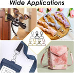 Swivel Clasp Hooks, Anezus 80Pcs Key Chain Clip Hooks, D Ring Clip Lanyard - Image 2