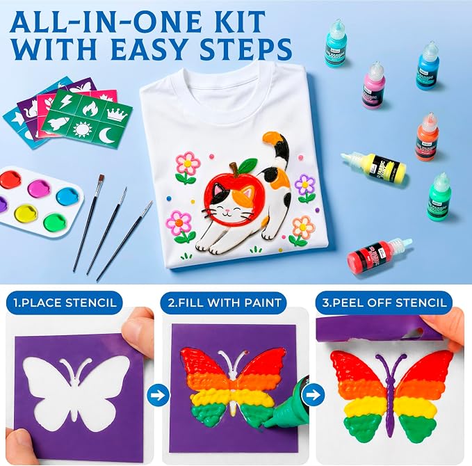 30 Colors 3D Fabric Paint Set, Permanent Textile Paint - Image 3