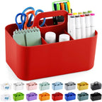 Multiuse Caddy Organizer with Handle, Portable Divided Plastic Tote Bin - Image 8
