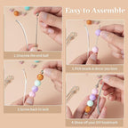 24 Pcs Beadable Bookmarks DIY Silver Metal Bar Bookmarks - Image 4