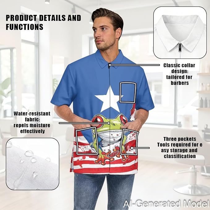 Professional Grooming Smock Unisex, Water Resistant Anti-Static | Hairdresser - Image 5
