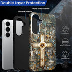 for Samsung Galaxy S26 Case, Christian Cross Stained Glass Pattern Glossy 2 in - Image 3