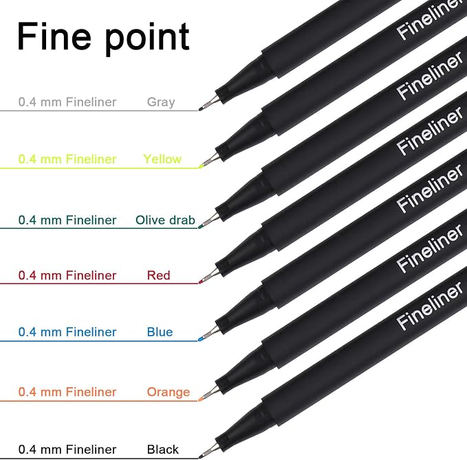 Dyvicl Journal Planner Pens Colored Pens, 60 Colors 0.4mm Fineliner Pen Set - Image 3
