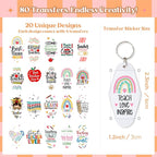 Kaciola Studio Teacher UV DTF Wrap Stickers-80PCS School Theme UV DTF Stickers - Image 2