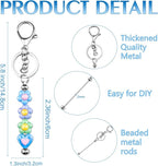 beadable keychains Bulk 8pcs Blank Keychain Making Kit Keychains Accessories - Image 3