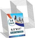 14 Pack Acrylic Sign Holder 8.5x11 Inches, L-Shape Vertical Menu Holder Stand by HRSDEIE
