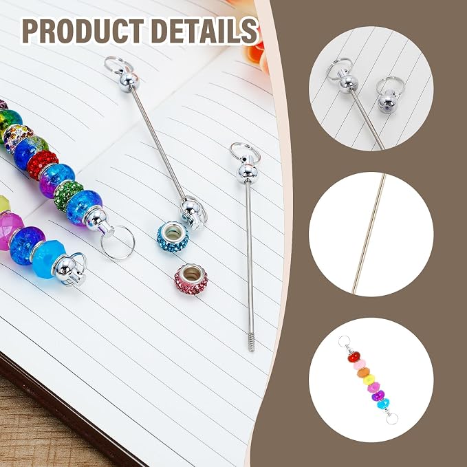 Goufaju 20pcs Beadable Keychain Bars, Blank Detachable Metal Keychain - Image 6