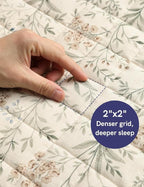 YnM 10lbs Weighted Blanket for Adults, Linen Heavy Bed Throw Blanket - Image 8