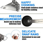 Measuring Spoons, Premium Heavy Duty Stainless Steel Measuring Spoons Cups Set - Image 3