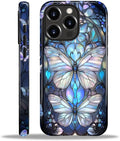 ZHEGAILIAN Case for iPhone 13 Pro, Stained Glass Butterfly Aesthetic Durable by Home