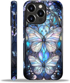 ZHEGAILIAN Case for iPhone 13 Pro, Stained Glass Butterfly Aesthetic Durable by Home