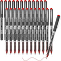 Shuttle Art RollerBall Pens, 25 Pack Red Fine Point Roller Ball Pens, 0.5mm by ShuttleArt