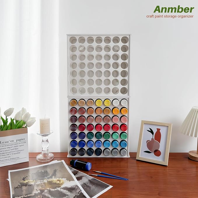 Acrylic Paint Organizer 49 Holes Craft Paint Storage - Image 5