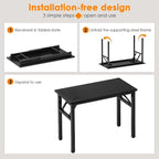 Need Small Folding Computer Desk, 31.5 Inch Writing Table, Sturdy Foldable Desk - Image 6