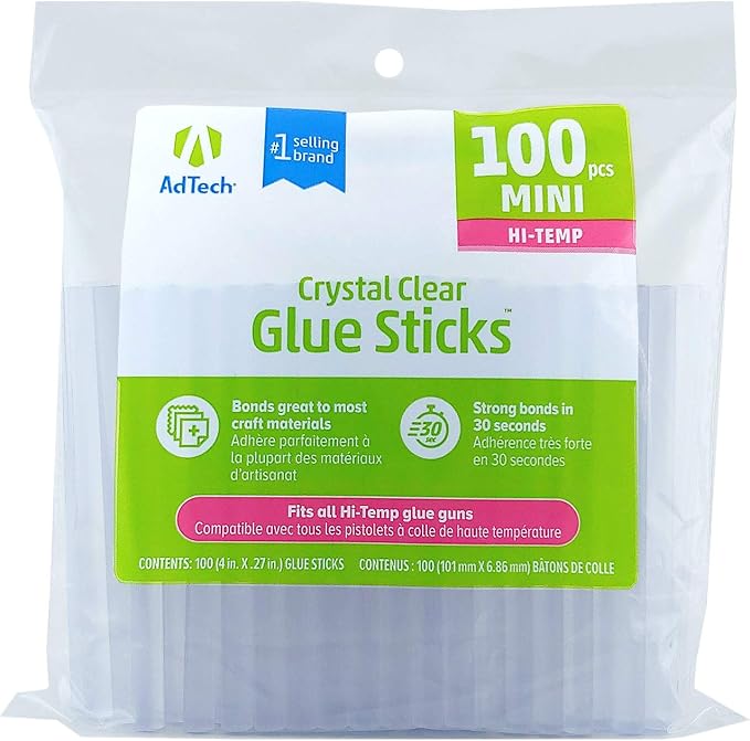 Adtech Mini Hot Glue Sticks Clear | High Temperature | Bonds in 30 Seconds | - Image 8