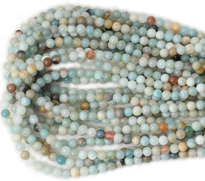 60PCS 6mm Natural Mix Color Amazonite Gemstone Round Loose Beads Stone Beads - Image 3