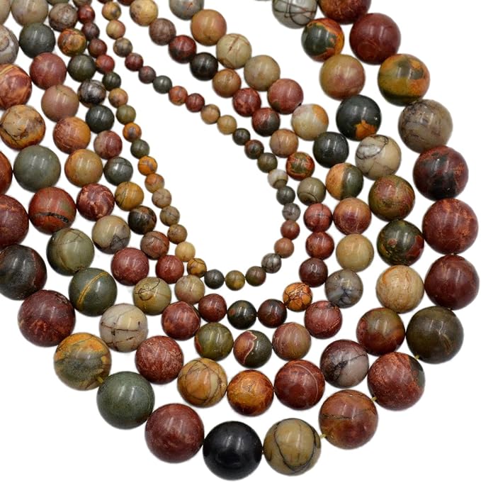 AD Beads Natural Gemstone Round Loose Beads 15" by ADBeads