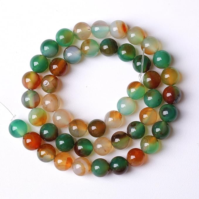 8mm 45pcs Natural Peacock Agates Beads - Image 5