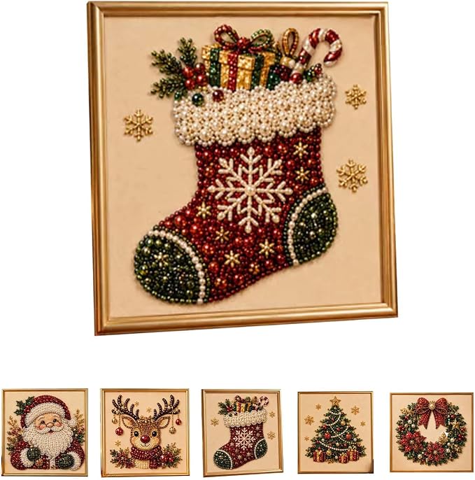 DIY Christmas Pearl Diamond Painting Art Kit by Unknown
