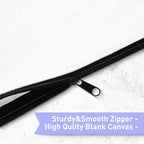 Reginary 80 Pack Canvas Zipper Makeup Bags Bulk Pencil Pouches Blank DIY Craft - Image 3
