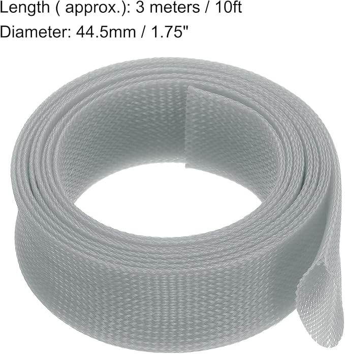 uxcell Expandable Sleeving, 2 3/4-inch 10ft Cable Sleeve - Image 3