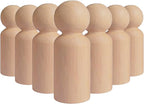Peg Dolls Unfinished 2-3/8 inch DAD Pack of 30 Wooden Peg People by ILOT