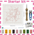 INFUNLY Lemon Flower Punch Needle Embroidery Kits Lemon Branch DIY Punch Needle - Image 2