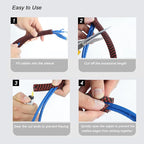 10ft - 1/2 inch Braided Cable Management Sleeve Cord Protector - Self-Wrapping - Image 6