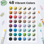 Ohuhu Acrylic Paint Markers Brush Tip Acrylic Markers High Opacity Paint Pens - Image 8