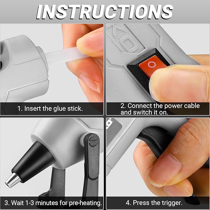 Mini Hot Glue Gun Kit：DEKOPRO 20Watt High Temp Glue Guns Tool - Image 6