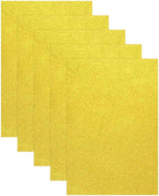MECCANIXITY 5 Sheets Yellow Shiny Foam Sheets, 8 Inch x 12 Inch Sparkle EVA by MECCANIXITY