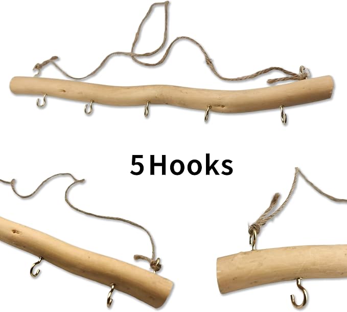 Handmade Natural Driftwood Jewelry Rack - Image 2