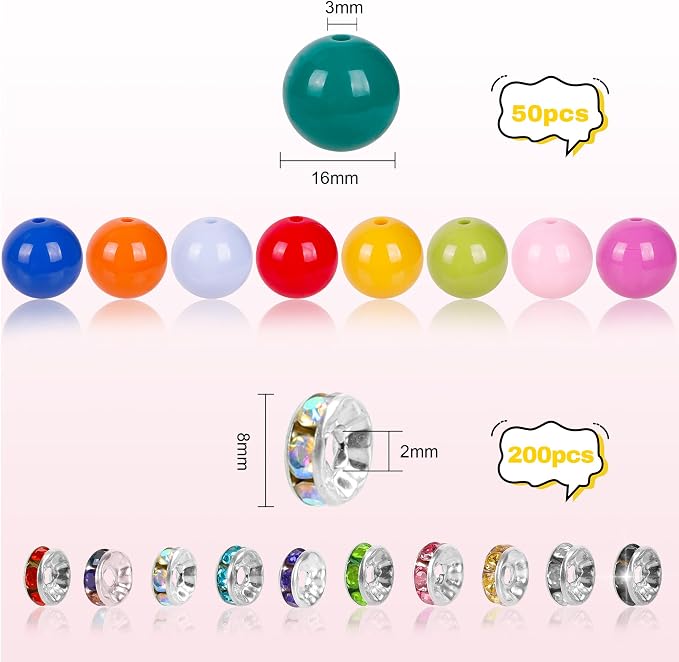 250 Pcs Beads for Pens - 16mm Focal Beads for Beadable Pens - Image 5