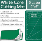 WISYOK 6" x 8" A5 Craft Mat, Small Rotary Cutting Mat - Image 3