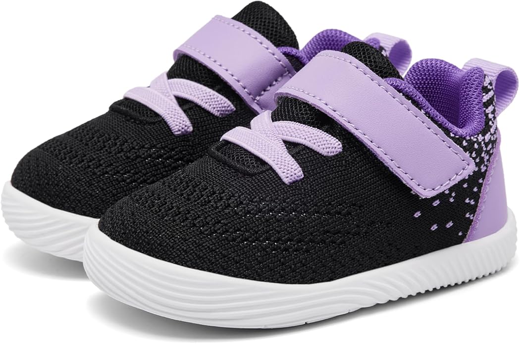 MORENDL Toddler Sneakers Baby Boys & Girls Barefoot Shoes Lightweight Breathable Walking Running Tennis Athletic Sport Shoes