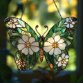 Daisy Fresh Butterfly Acrylic Suncatcher Stained Glass Effect Window Car by AVAGAN