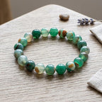45pcs Round Loose Orange&Green Fire Agate Beads - Image 4