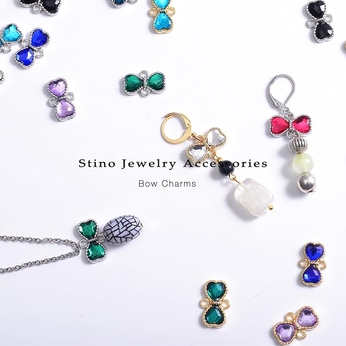 stino 40/48Pcs Paired Crystal Pendants Charms - Image 3