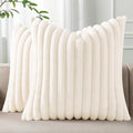 Pallene Faux Fur Plush Throw Pillow Covers 20x20 Set of 2, Luxury Soft Fluffy by PALLENE
