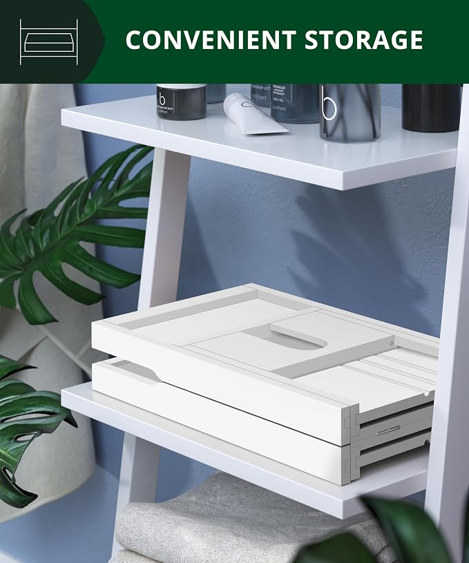 ROYAL CRAFT WOOD Premium Foldable Bathtub Tray Caddy - Image 3