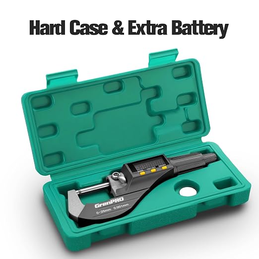 GRENPRO Digital Micrometer Measuring Tool, Professional Inch/Metric Precision - Image 7