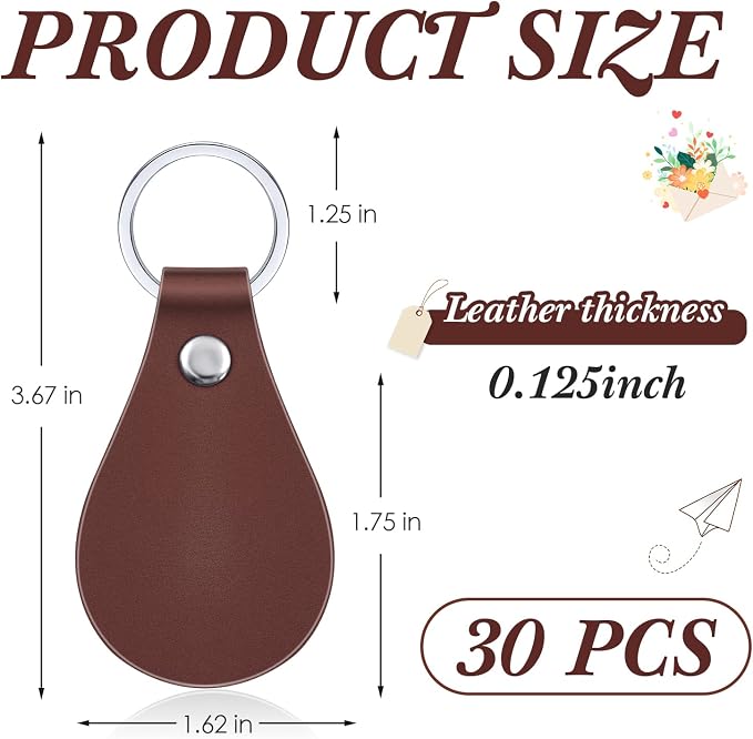 Taiyin 30 Pcs Leather Key Fob Kit - Image 2