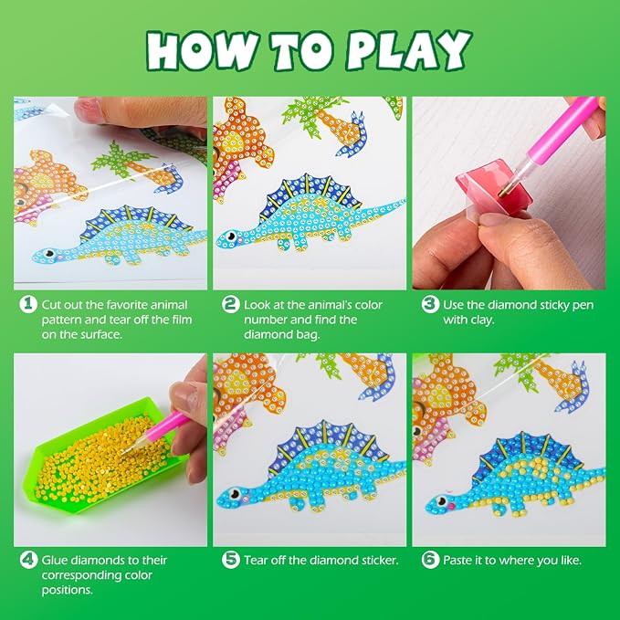 Labeol Diamond Art Kits for Kids Boys and Girls Ages 6-8-10-12 Easy to DIY - Image 3